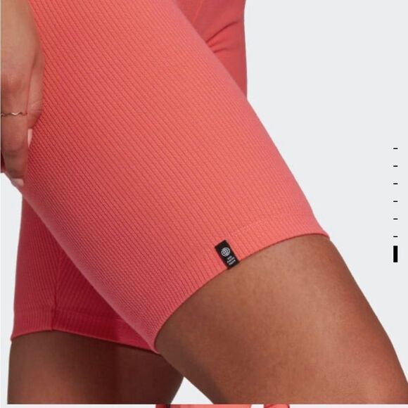 ADIDAS TWO RIB HIGH RISE TIGHT SHORTS XS NWT - Picture 4 of 9